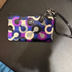 Coach Multicolor Circle Pattern Wristlet